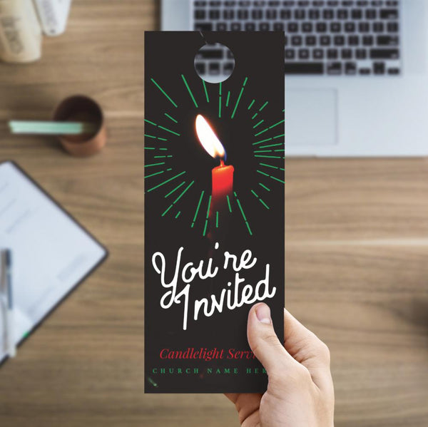 You're Invited Candle - Door Hanger
