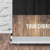 Dark Black Wood - Retractable Banner