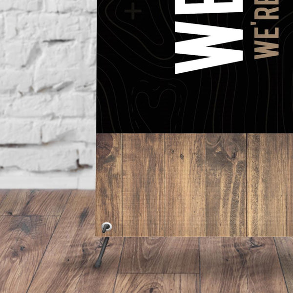 Dark Black Wood - X-Stand Banner