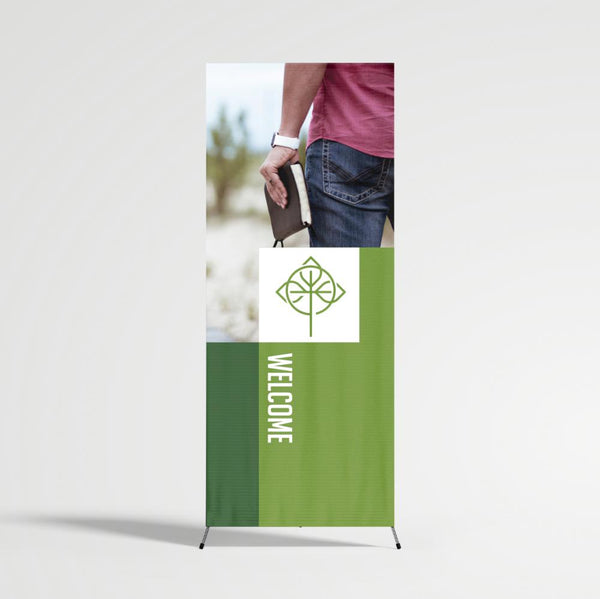 Circle Leaf Cross - Logo