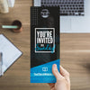 You're Invited Blue Wood - Door Hanger