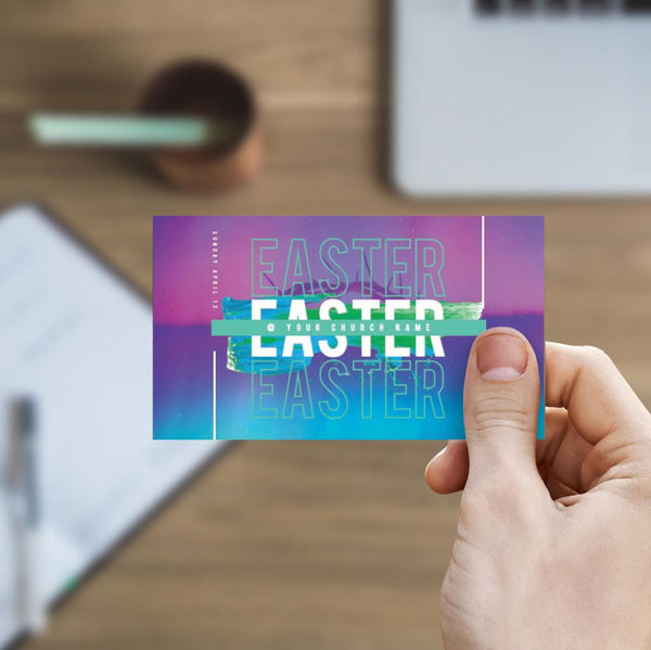 Easter Purple Gradient - Mini Invitation Card
