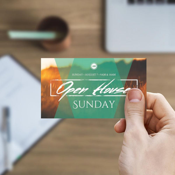Open House Golden Field - Mini Invitation Card