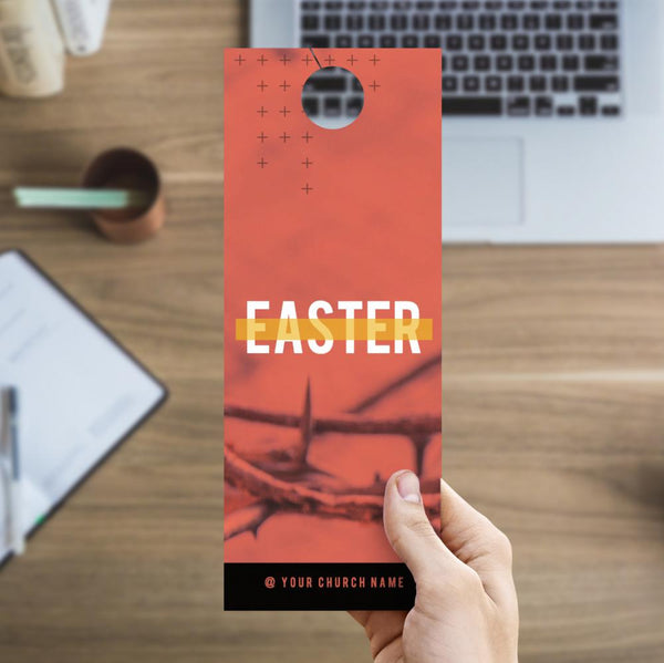 Orange Easter Crown - Door Hanger