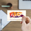 Easter Orange Crosses - Mini Invitation Card