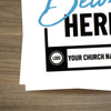 You Belong Here Blue Script - Standard Invitation Card