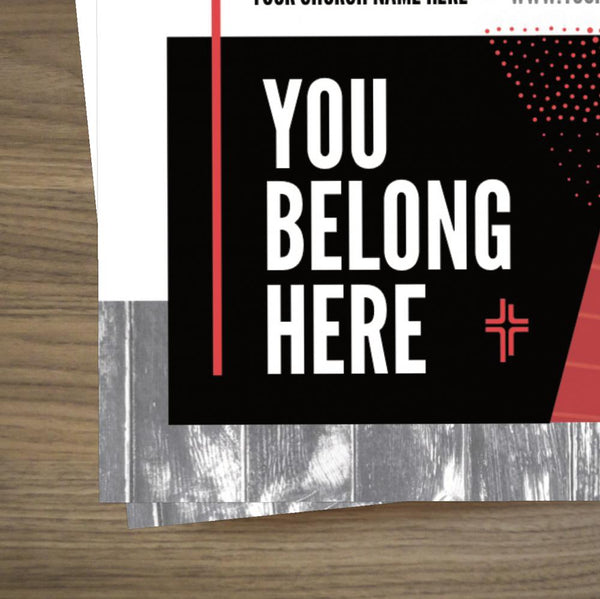 You Belong Here Red Box - Standard Invitation Card
