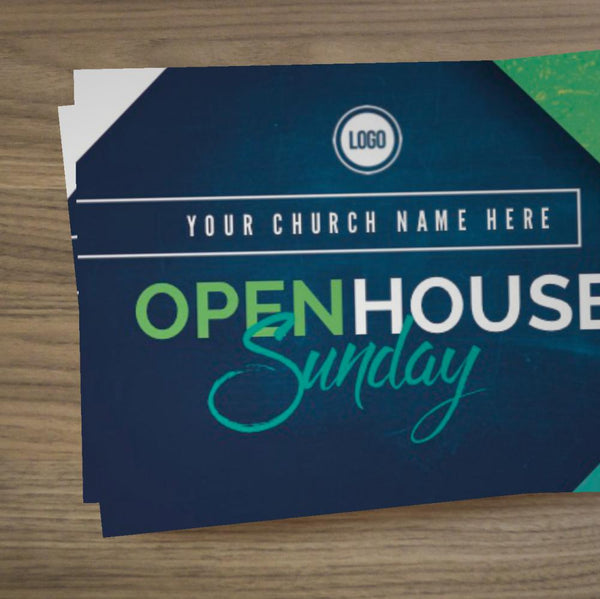 Open House Balloons - Mini Invitation Card