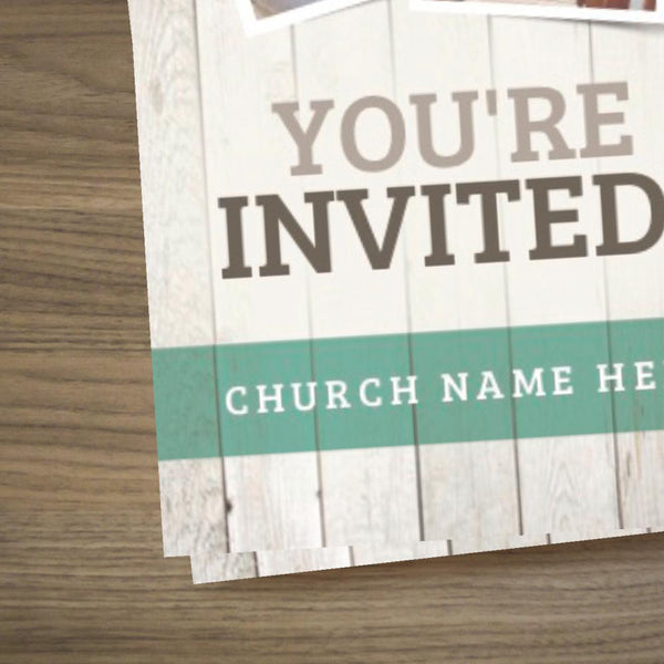 You're Invited Green Field - Mini Invitation Card