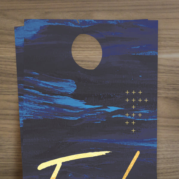 Easter Dark Blue Paint - Door Hanger