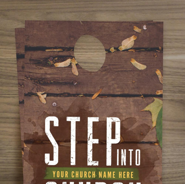 Step Into Church - Door Hanger