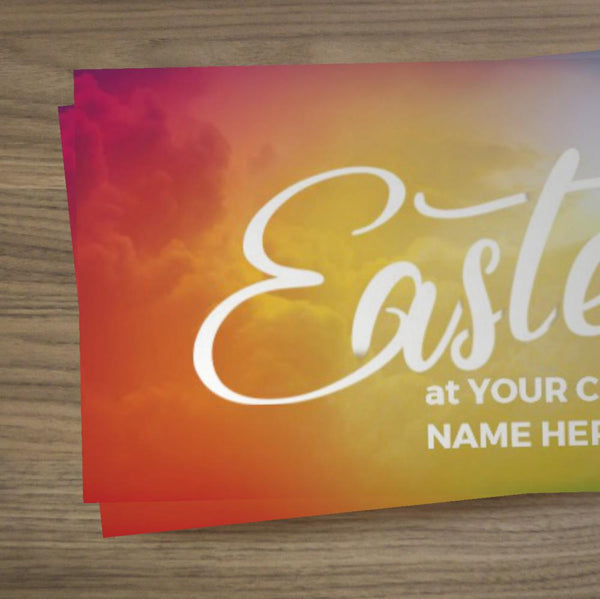 Easter Hillside Cross - Mini Invitation Card