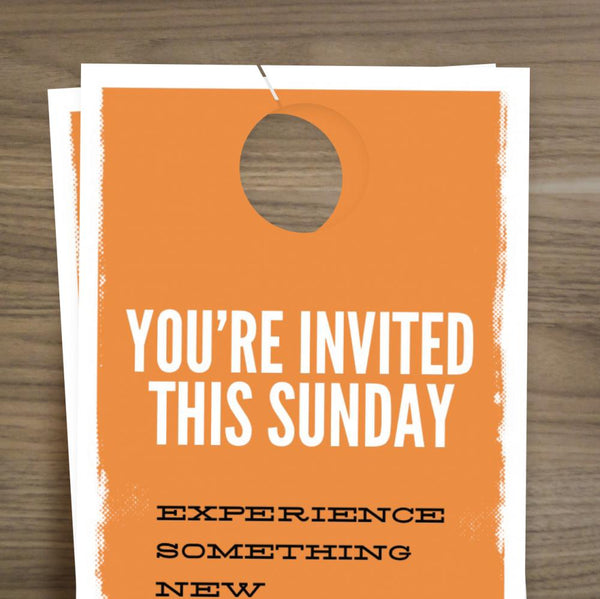 You're Invited Modern Orange - Door Hanger