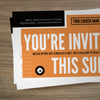 You're Invited Modern Orange - Mini Invitation Card