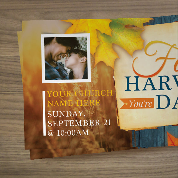 Fall Harvest Day - Mini Invitation Card