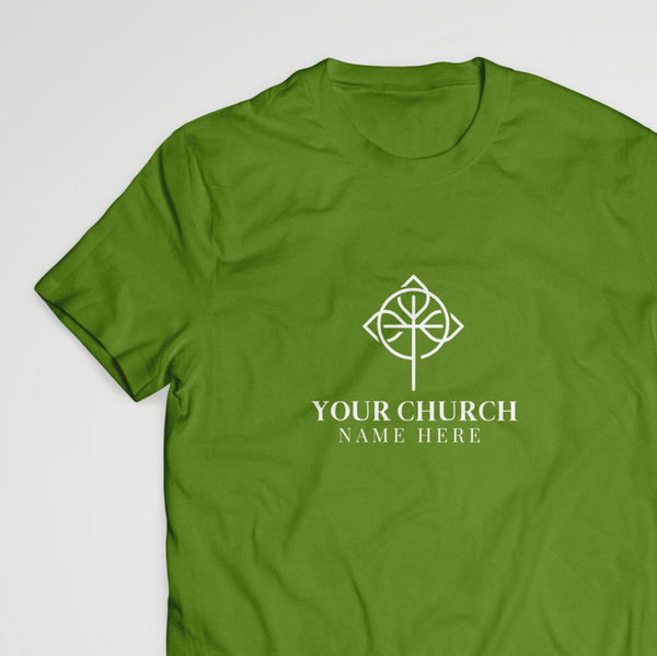 Circle Leaf Cross - Logo
