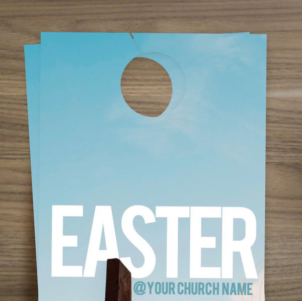 Easter Blue Cross - Door Hanger