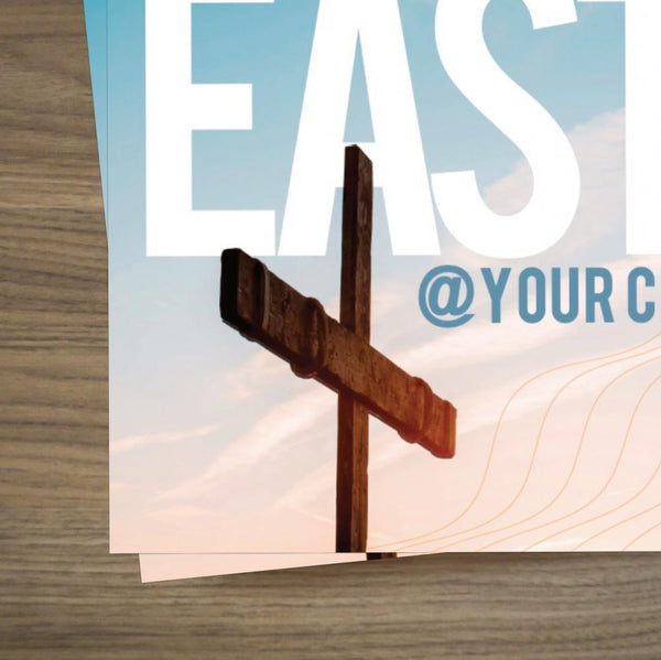 Easter Blue Cross - Standard Invitation Card