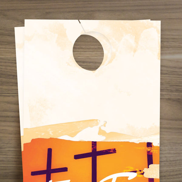 Easter Orange Crosses - Door Hanger