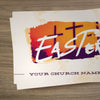 Easter Orange Crosses - Mini Invitation Card