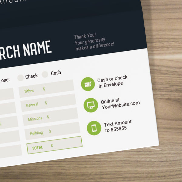 Modern Yearly Theme - Long Flap Offering Envelope