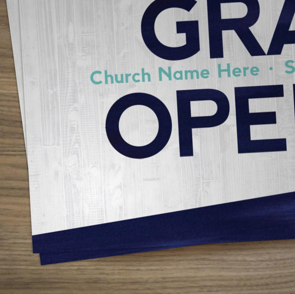 Grand Opening Blue Grunge - Large EDDM Mailer