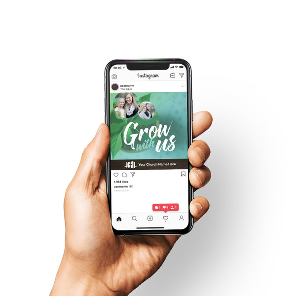 Grow With Us Gradient - Social Media Graphic