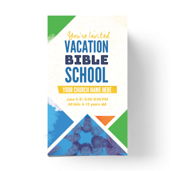 VBS Colorful Triangles - Mini Invitation Card