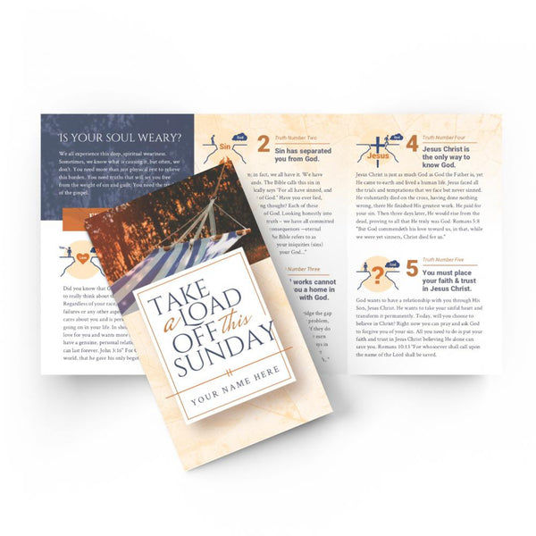 Take a Load Off This Sunday - Trifold Tract