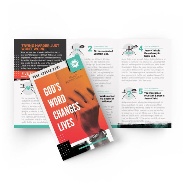 God's Word Changes Lives - Trifold Tract