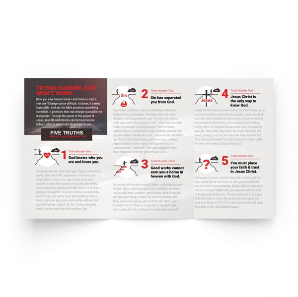 God's Word Changes Lives Red - Trifold Tract