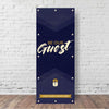 Be Our Guest Purple Wood - Vertical Banner