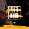 You're Invited Orange Paint - Social Media Graphic