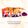Easter Orange Crosses - Social Media Graphic