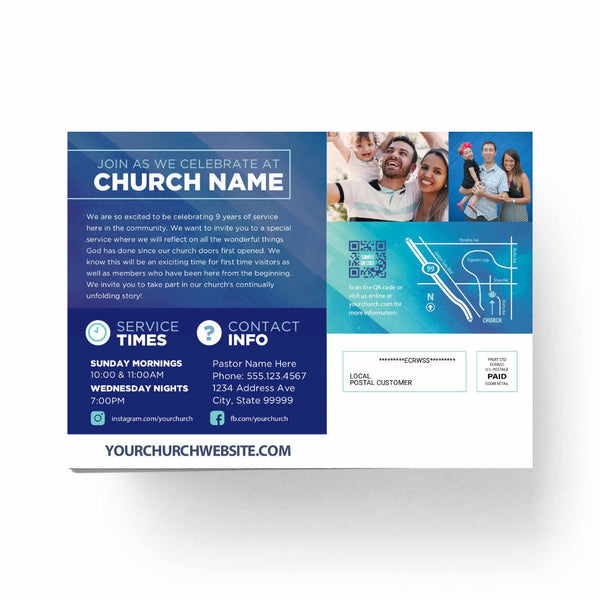 Blue Cloud Anniversary - Small EDDM Mailer