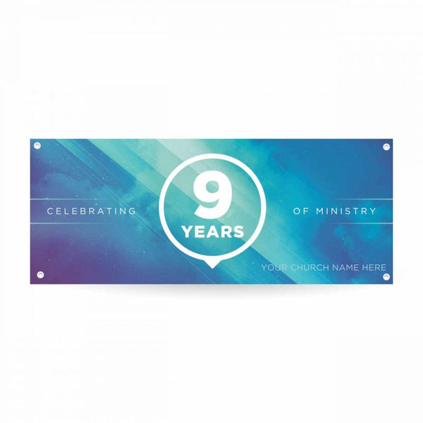 Blue Cloud Anniversary - Horizontal Banner