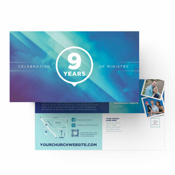 Blue Cloud Anniversary - Large EDDM Mailer