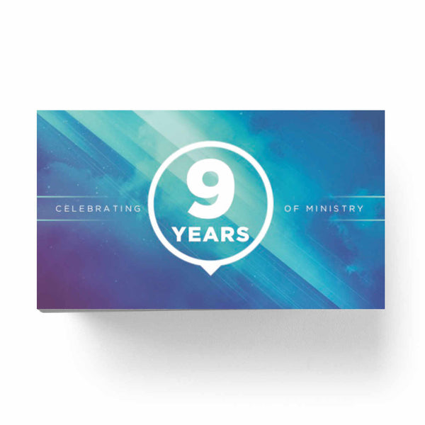 Blue Cloud Anniversary - Mini Invitation Card