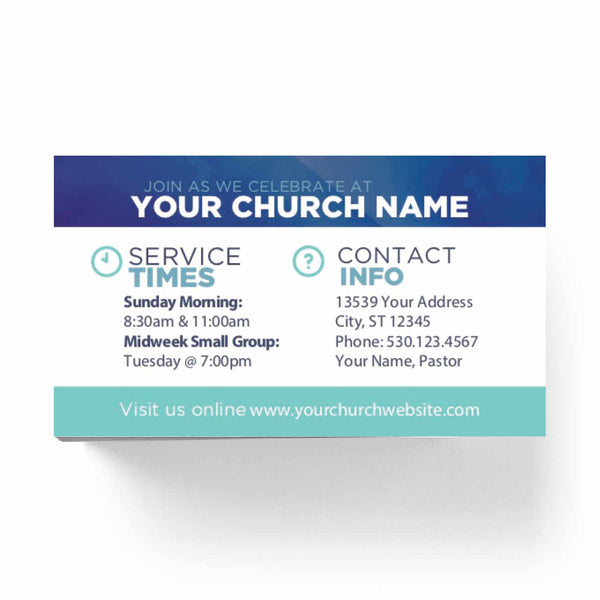 Blue Cloud Anniversary - Mini Invitation Card