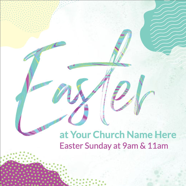 Easter Pastel Shapes - Social Media Graphic