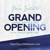Grand Opening Blue Grunge - Social Media Graphic
