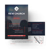 New Church Red Lines - Standard Invitation Card