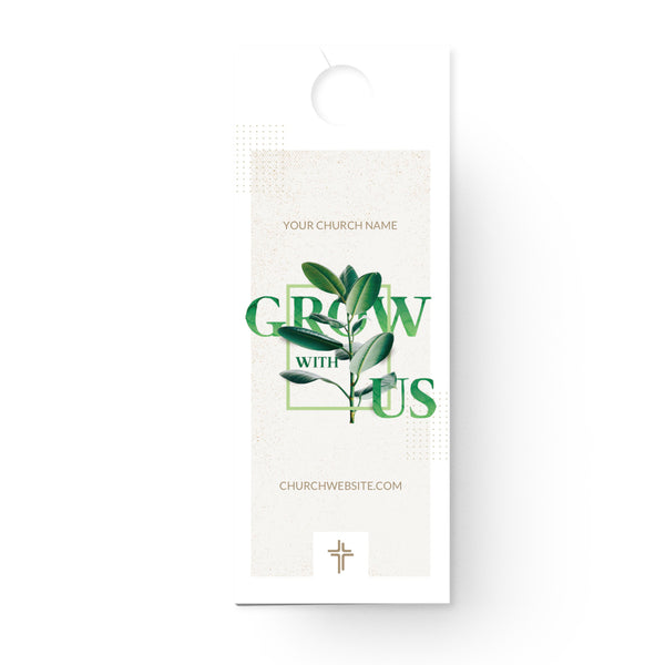 Grow With Us - Door Hanger