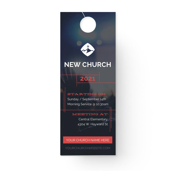 New Church Red Lines - Door Hanger