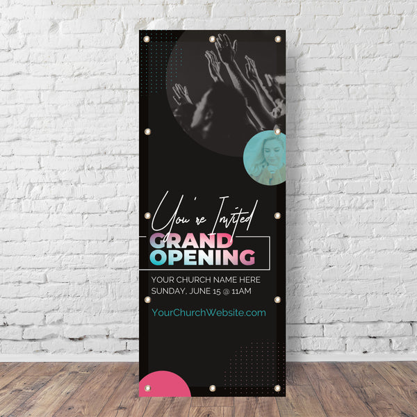You're Invited Grand Opening - Vertical Banner