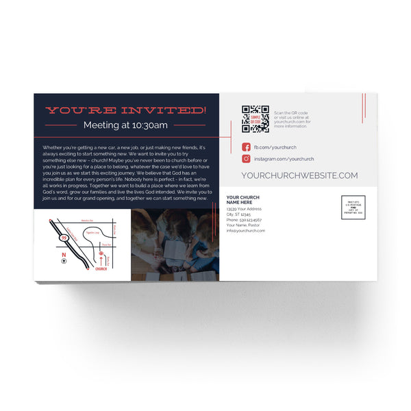New Church Red Lines - Large EDDM Mailer