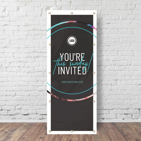 You're Invited This Sunday - Vertical Banner