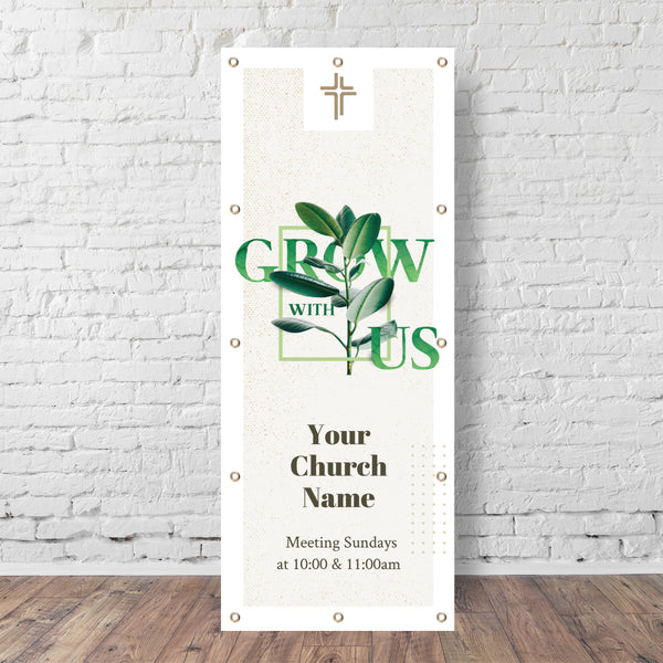 Grow With Us - Vertical Banner