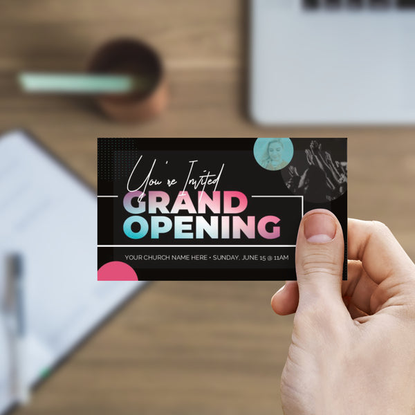 You're Invited Grand Opening - Mini Invitation Card