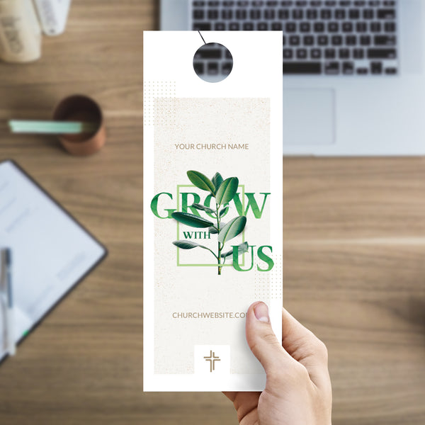Grow With Us - Door Hanger